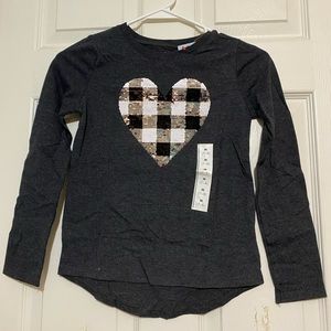 NWT Cat & Jack Reversible Heart Shirt